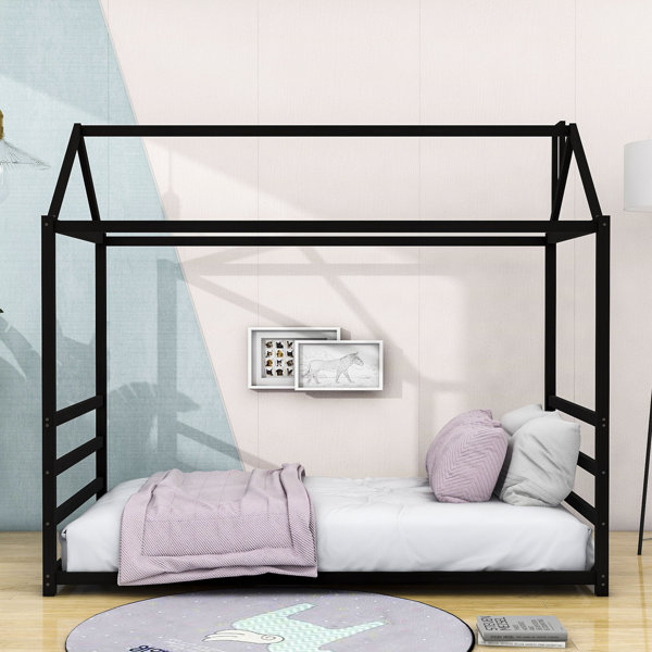 Gracie Oaks Lucjana Twin Size Metal House Bed Wayfair